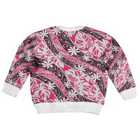 Tarona Tahiti Tiare Monstera Kid Ugly Christmas Sweater Polynesian Pattern Curve Style LT01 - Polynesian Pride