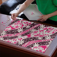 Tarona Tahiti Tiare Monstera Puzzle Polynesian Pattern Curve Style - Polynesian Pride