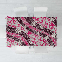 Tarona Tahiti Tiare Monstera Tablecloth Polynesian Pattern Curve Style - Polynesian Pride