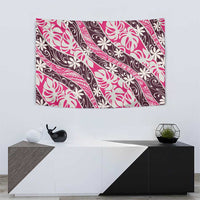Tarona Tahiti Tiare Monstera Tapestry Polynesian Pattern Curve Style - Polynesian Pride