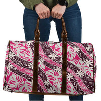 Tarona Tahiti Tiare Monstera Travel Bag Polynesian Pattern Curve Style - Polynesian Pride