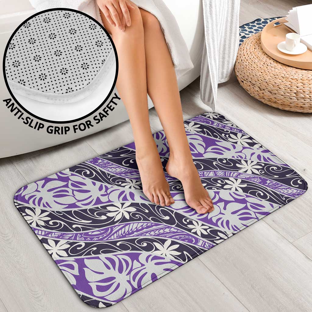 Vareau Tahiti Tiare Monstera Bathroom Set Polynesian Pattern Curve Style - Polynesian Pride