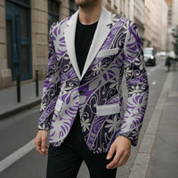 Vareau Tahiti Tiare Monstera Blazer Polynesian Pattern Curve Style - Polynesian Pride