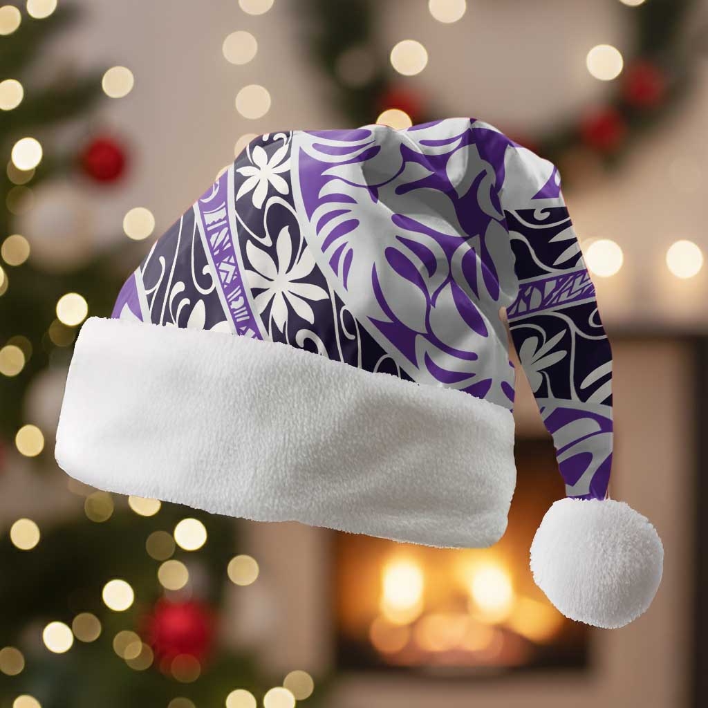 Vareau Tahiti Tiare Monstera Christmas Santa Hat Polynesian Pattern Curve Style - Polynesian Pride