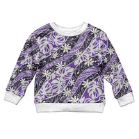 Vareau Tahiti Tiare Monstera Kid Ugly Christmas Sweater Polynesian Pattern Curve Style - Polynesian Pride