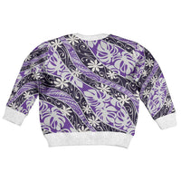 Vareau Tahiti Tiare Monstera Kid Ugly Christmas Sweater Polynesian Pattern Curve Style - Polynesian Pride