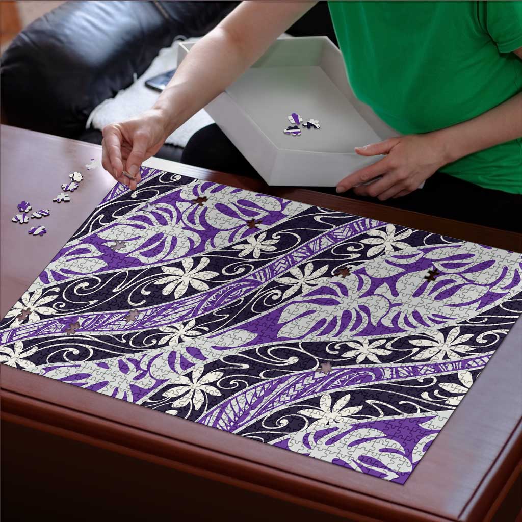 Vareau Tahiti Tiare Monstera Puzzle Polynesian Pattern Curve Style - Polynesian Pride