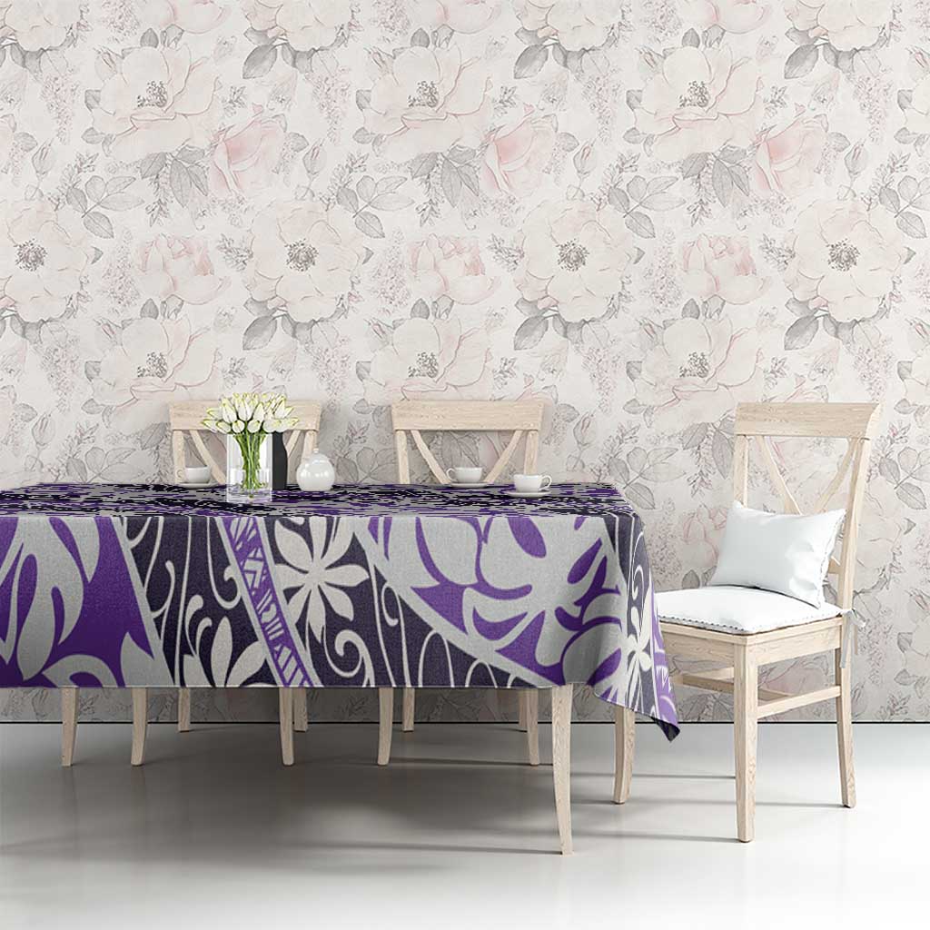 Vareau Tahiti Tiare Monstera Tablecloth Polynesian Pattern Curve Style - Polynesian Pride