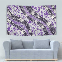 Vareau Tahiti Tiare Monstera Tapestry Polynesian Pattern Curve Style - Polynesian Pride