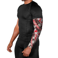 Uteute Tahiti Tiare Monstera Arm Sleeves Polynesian Pattern Curve Style - Polynesian Pride