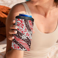 Uteute Tahiti Tiare Monstera 4 in 1 Can Cooler Tumbler Polynesian Pattern Curve Style LT01 - Polynesian Pride