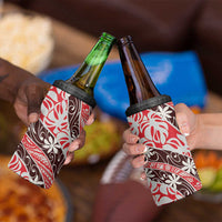 Uteute Tahiti Tiare Monstera 4 in 1 Can Cooler Tumbler Polynesian Pattern Curve Style LT01 - Polynesian Pride