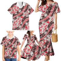 Uteute Tahiti Tiare Monstera Family Matching Mermaid Dress and Hawaiian Shirt Polynesian Pattern Curve Style LT01 - Polynesian Pride