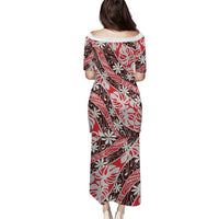 Uteute Tahiti Tiare Monstera Family Matching Puletasi and Hawaiian Shirt Polynesian Pattern Curve Style LT01 - Polynesian Pride