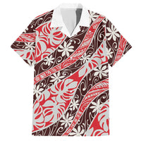 Uteute Tahiti Tiare Monstera Hawaiian Shirt Polynesian Pattern Curve Style - Polynesian Pride
