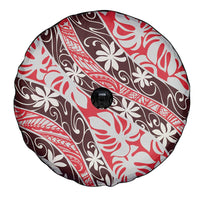 Uteute Tahiti Tiare Monstera Spare Tire Cover Polynesian Pattern Curve Style - Polynesian Pride