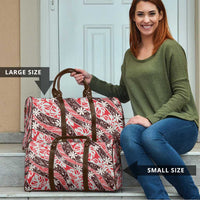 Uteute Tahiti Tiare Monstera Travel Bag Polynesian Pattern Curve Style LT01 - Polynesian Pride