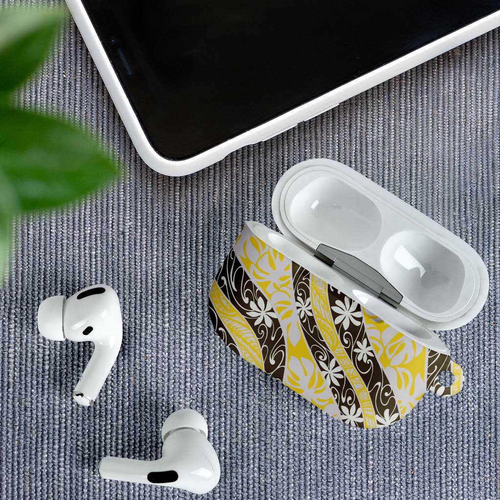 Rearea Tahiti Tiare Monstera AirPods Case Polynesian Pattern Curve Style - Polynesian Pride