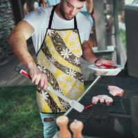 Rearea Tahiti Tiare Monstera Apron Polynesian Pattern Curve Style - Polynesian Pride
