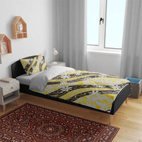 Rearea Tahiti Tiare Monstera Bedding Set Polynesian Pattern Curve Style - Polynesian Pride