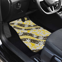 Rearea Tahiti Tiare Monstera Car Mats Polynesian Pattern Curve Style LT01 - Polynesian Pride