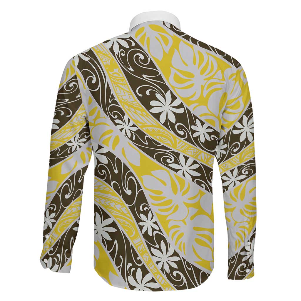 Rearea Tahiti Tiare Monstera Family Matching Off Shoulder Short Dress and Hawaiian Shirt Polynesian Pattern Curve Style LT01 - Polynesian Pride