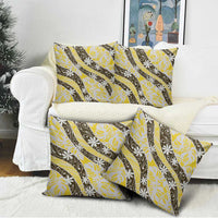Rearea Tahiti Tiare Monstera Pillow Cover Polynesian Pattern Curve Style - Polynesian Pride