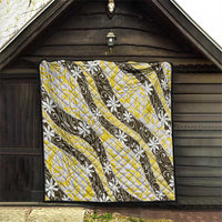 Rearea Tahiti Tiare Monstera Quilt Polynesian Pattern Curve Style - Polynesian Pride