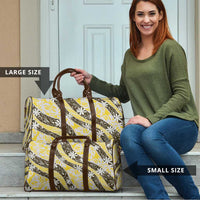 Rearea Tahiti Tiare Monstera Travel Bag Polynesian Pattern Curve Style - Polynesian Pride