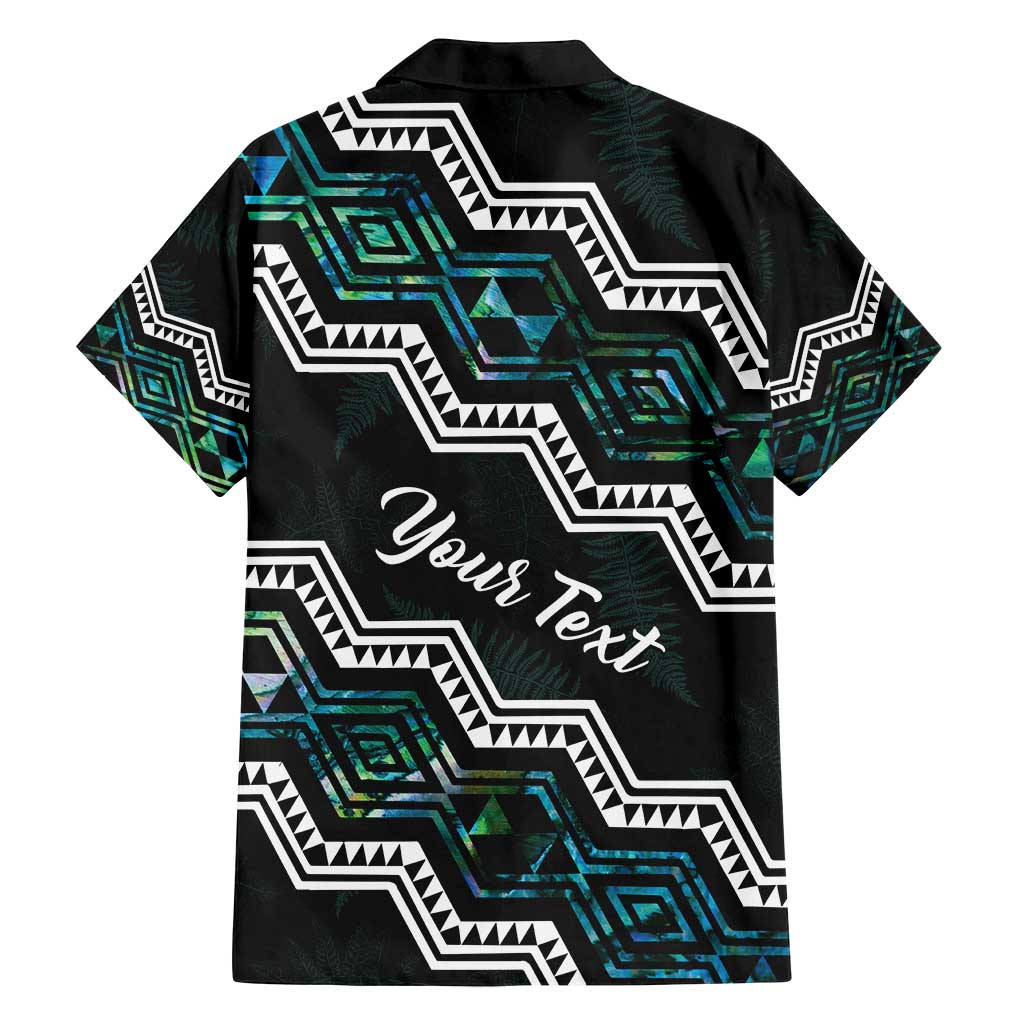 Personalised Taniko Aotearoa Mix Paua Shell Family Matching Off Shoulder Maxi Dress and Hawaiian Shirt Niho Taniwha Turquoise Glitter LT01 - Polynesian Pride