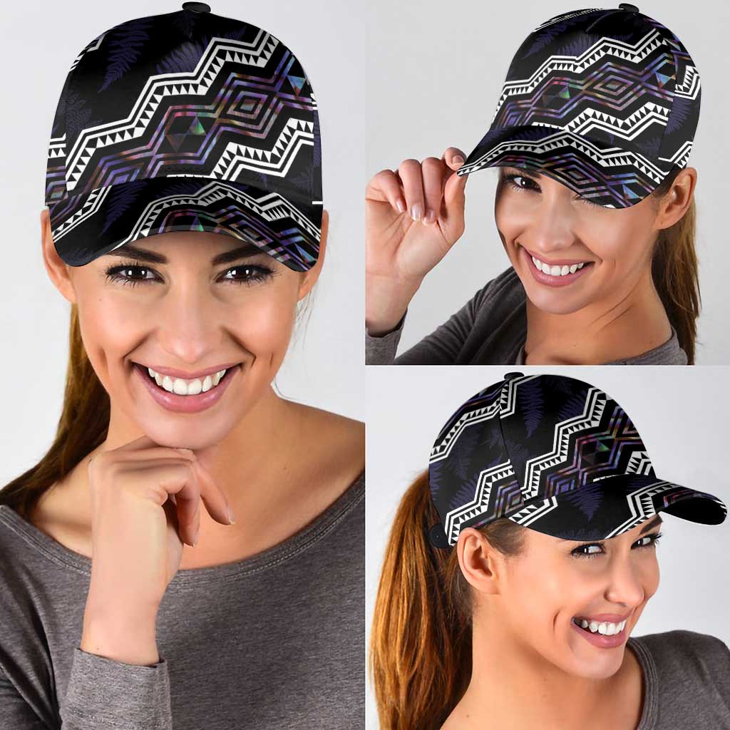 Taniko Aotearoa Mix Paua Shell Classic Cap Niho Taniwha Lilac Glitter - Polynesian Pride