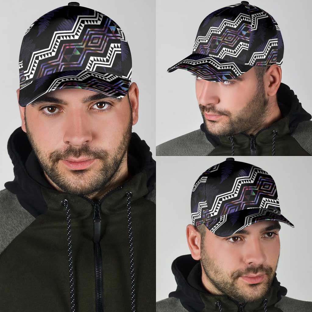 Taniko Aotearoa Mix Paua Shell Classic Cap Niho Taniwha Lilac Glitter - Polynesian Pride