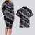 Personalised Taniko Aotearoa Mix Paua Shell Couples Matching Long Sleeve Bodycon Dress and Hawaiian Shirt Niho Taniwha Lilac Glitter