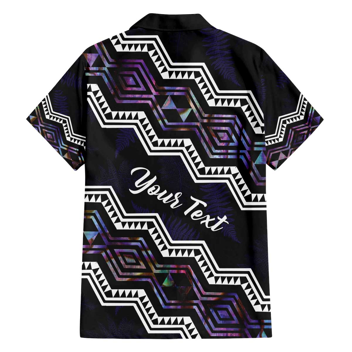 Personalised Taniko Aotearoa Mix Paua Shell Family Matching Off The Shoulder Long Sleeve Dress and Hawaiian Shirt Niho Taniwha Lilac Glitter LT01 - Polynesian Pride