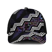 Taniko Aotearoa Mix Paua Shell Mesh Trucker Cap Niho Taniwha Lilac Glitter - Polynesian Pride