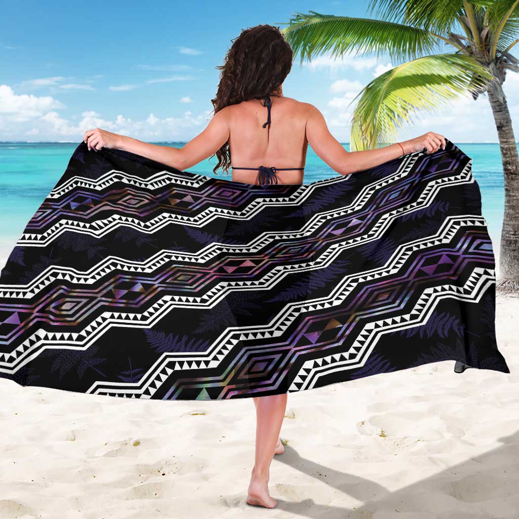 Personalised Taniko Aotearoa Mix Paua Shell Sarong Niho Taniwha Lilac Glitter