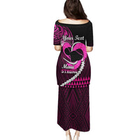 Personalised Hawaii Puletasi Maui Be Strong Kakau Pink Version LT01 - Polynesian Pride