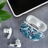Hawaii Pupuala Plumeria Blue AirPods Case Polynesian Pattern LT01 - Polynesian Pride