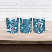 Hawaii Pupuala Plumeria Blue Ceramic Mug Polynesian Pattern LT01 - Polynesian Pride