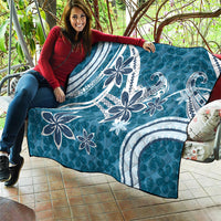 Hawaii Pupuala Plumeria Blue Quilt Polynesian Pattern LT01 - Polynesian Pride