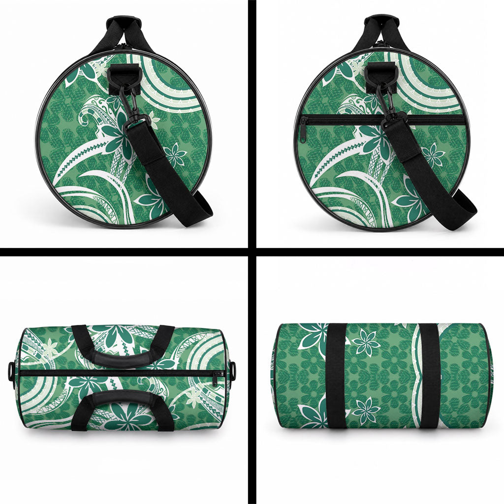Hawaii Pupuala Plumeria Green Duffle Bag Polynesian Pattern LT01 - Polynesian Pride