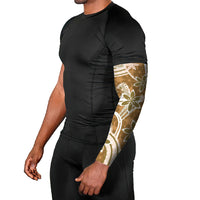 Hawaii Pupuala Plumeria Light Brown Arm Sleeves Polynesian Pattern LT01 - Polynesian Pride