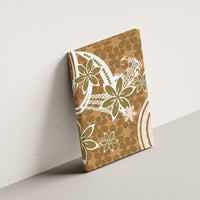 Hawaii Pupuala Plumeria Light Brown Canvas Wall Art Polynesian Pattern LT01 - Polynesian Pride