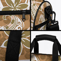 Hawaii Pupuala Plumeria Light Brown Duffle Bag Polynesian Pattern LT01 - Polynesian Pride