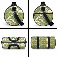 Hawaii Pupuala Plumeria Olive Green Duffle Bag Polynesian Pattern LT01 - Polynesian Pride