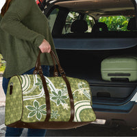 Hawaii Pupuala Plumeria Olive Green Travel Bag Polynesian Pattern LT01 - Polynesian Pride