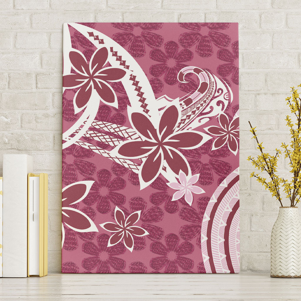 Hawaii Pupuala Plumeria Pink Canvas Wall Art Polynesian Pattern LT01 Without Frame Pink - Polynesian Pride