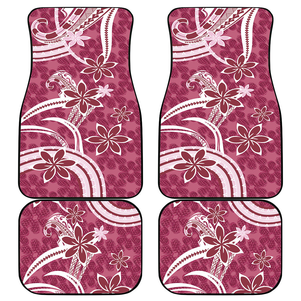 Hawaii Pupuala Plumeria Pink Car Mats Polynesian Pattern LT01 - Polynesian Pride