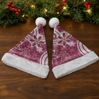 Hawaii Pupuala Plumeria Pink Christmas Santa Hat Polynesian Pattern LT01 - Polynesian Pride