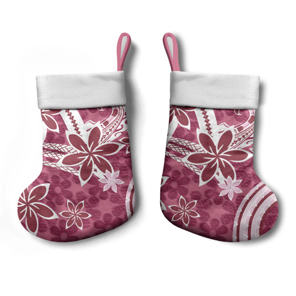 Hawaii Pupuala Plumeria Pink Christmas Stocking Polynesian Pattern LT01 - Polynesian Pride